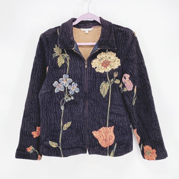 CAbi Jackets & Blazers - CAbi Vintage Floral Embroidered Jacket